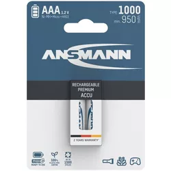 купить Аккумулятор Ansmann NiMH rechargeable battery Micro AAA / HR03 / 1.2V, 1000мАh, 2 pack в Кишинёве 