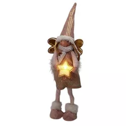 cumpără Decor de Crăciun și Anul Nou Promstore 34293 Suvenir LED Înger cu stea, 55cm, roz în Chișinău 
