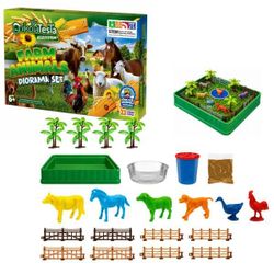 купить Набор для творчества Play Toys 3493 DIY Animale de fermă, dioramă cu nisip cinetic (Nikola Tesla) в Кишинёве 