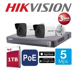 HIKVISION 5 МЕГАПИКСЕЛИ IP POE 1TB 30m