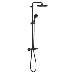 купить Душевая панель Grohe New Tempesta Cosmopolitan 250 Round Black Matt (termostatata) 266702431 в Кишинёве 