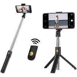 Bluetooth Selfie Stick XO, SS08, Tripod, Black