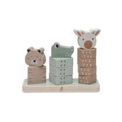 cumpără Jucărie Jollein 120-001-67090 Stacking Tower Jungle Jambo (din lemn) în Chișinău 