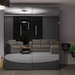 купить Шкаф Bayro Top line Napoli 2000x2300x580 серый камень, купе в Кишинёве 