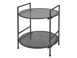 Masa metalica cu polita D45cm,H50cm, gri
