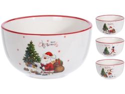 Салатница рождественская 480ml, 12cm "Фигура и елка", керам