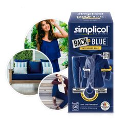 SIMPLICOL Back-to-BLUE Vopsea pentru reimprospatarea/revigorarea culorii in masina de spalat (albastru), 750 g