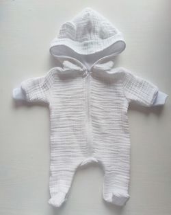 Комбинезон из муслина  Pampy от 0 до 1 месяцев White