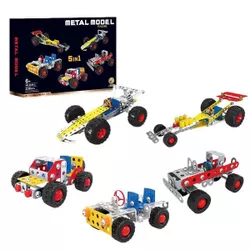 купить Конструктор Essa X638-2 Set de construcție metalic 5în1, Mașini sportive, 236elem в Кишинёве 