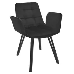 купить Стул Deco DC-18 Black+Black Legs в Кишинёве 