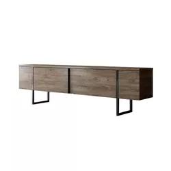 cumpără Comodă TV Trendy Lux, Nuc, Negru 35x24,8x190cm în Chișinău 