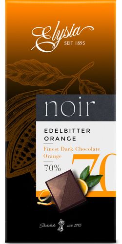 Ciocolată neagră cu ulei de portocală Elysia  70% 1895 100g