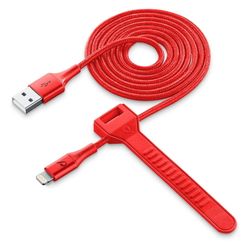 Lightning Cable Cellular, Strip MFI, 1M, Red