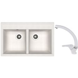 купить Мойка кухонная со смесителем Dr.Gans Astra 780 + SanDonna F 1069 alb в Кишинёве 