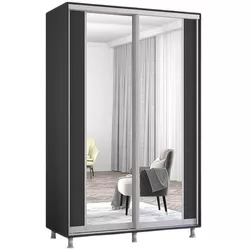 cumpără Dulap Mobildor-Lux Aron cu uși glisante cu oglindă vertical (150x60x220H cm) Anthracite în Chișinău 
