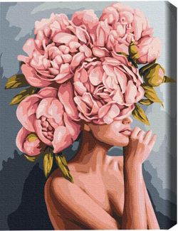 cumpără Tablou pe numere BrushMe BS51481 40x50cm (în cutie) Atingere de bujori în Chișinău 