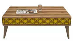 купить Журнальный столик Trendy Oras, Nuc, Galben 105x36x60cm в Кишинёве 