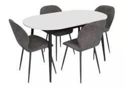 cumpără Set masă și scaune Evelin di Costacurta стол DT-533R B + 4 стула YTC-064B UF885-15 (Dark grey) în Chișinău 