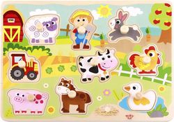 cumpără Puzzle Tooky Toy R25 /23 (43215) Puzzle din lemn cu Animale domestice TY858 în Chișinău 