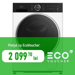 купить Стиральная машина с фронтальной загрузкой Midea MF205W80BA30/W-BK в Кишинёве 