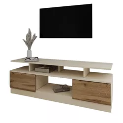 cumpără Comodă TV Smartex (16507) Т9 120cm TV Ivory+Stejar Inchis în Chișinău 