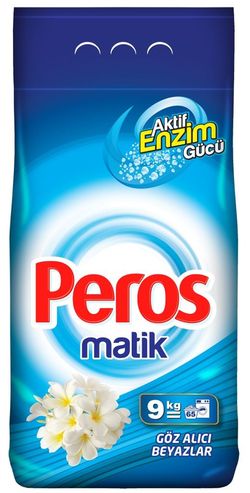 Универсальный стиральный порошок для автоматической стирки PEROS 9кг. White & Bright
