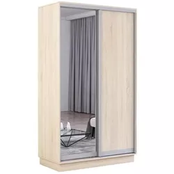 купить Шкаф Mobildor-Lux Раздвижные двери Fox из зеркала и ДСП (120x60x230H см) Sonoma в Кишинёве 