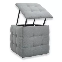 купить Пуф Nex Home Cub Transformer 5 scaune in 1 N53, Gri Teddy в Кишинёве 