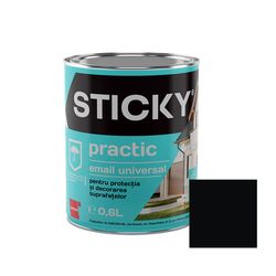 STICKY PRACTIC Эмаль Алкидная Чёрная 0,6 л