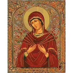 купить Картина по номерам Strateg R 8 /21/22 (DY022)(34347) Icoana cu 7 sageti, 40x50 cm в Кишинёве 