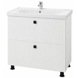 купить Шкаф под умывальник Mashtab 12090 Toledo (Sava) cu 2 sertare 800x470x850 Alb в Кишинёве 