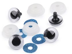 Ochi pentru jucării cu sclipici, Ø20 mm / albastru