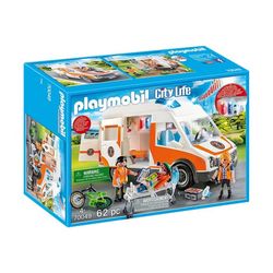 City Life Ambulance with Light and Sound Multi-Coloured, PM70049