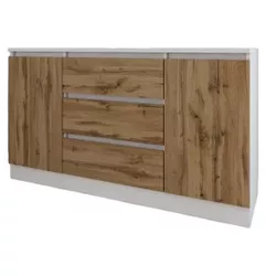 cumpără Comodă Smartex (16199) Т4 120cm Alb+Stejar inchis în Chișinău 