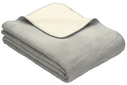 cumpără Textile de casă Ibena 2340/805 Uni Decke Double Face Dublin Grey/white în Chișinău 