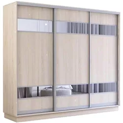 купить Шкаф Mobildor-Lux Раздвижные двери Fox из ДСП с зеркальными элементами (270x60x230H см) Sonoma в Кишинёве 