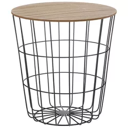 купить Журнальный столик H&S 51027 Masa D39cm H41cm metalica cu blat MDF в Кишинёве 