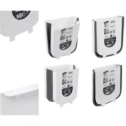 купить Урна для мусора 5five 55788 Cos de gunoi montat pe usa 25.3x18x28.3cm 8l alb-negru в Кишинёве 