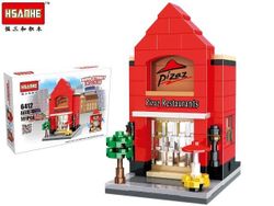 Конструктор Hsanhe mini Street Pizza 191дет 21.5X15X5cm