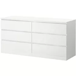 cumpără Comodă Ikea Malm 6 sertare 160x78 (Alb) în Chișinău 