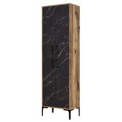 cumpără Dulap penal Trendy Berlin A-Nuc, Marmura Neagra 60x200x35cm, multifunctionala (GTR006637) în Chișinău 
