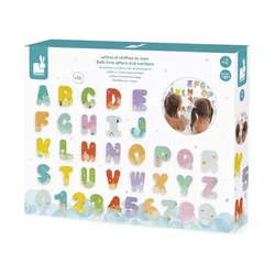 купить Игрушка для купания Janod J04709 Bath Set Numbers and English Letters 36L в Кишинёве 