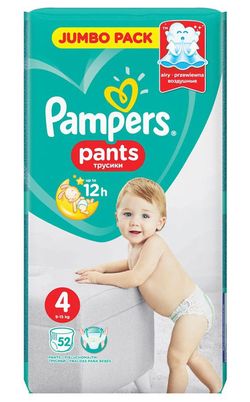 Подгузники-трусики Pampers Pants 4 (9-15 kg) 52 шт