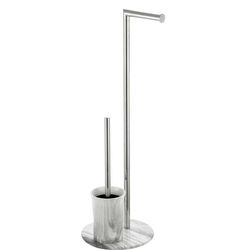 cumpără Accesoriu pentru WC Bisk 07621 Suport stationar p/u prosoape cu perie WC (alb) în Chișinău 
