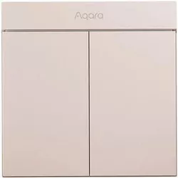 купить Выключатель электрический Aqara by Xiaomi ZNQBKG25LM Rose H1M - 2 клавиши (c нулём) квадратный подрозетник в Кишинёве 