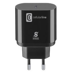 Wall Charger Cellularline, Type-C, 25W, Black