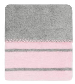 купить Домашний текстиль Zaffiro Покрывало хлопок 75 x 100 cm Light pink strips with grey в Кишинёве 