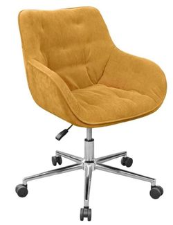 cumpără Fotoliu de birou Deco 21105A-F Mustar Velvet în Chișinău 