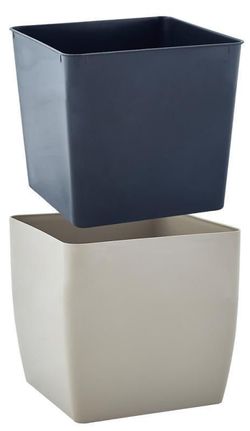 cumpără Ghiveci pentru flori Aleana 115084 Cvadro 22x22x21 cm, cacao în Chișinău 