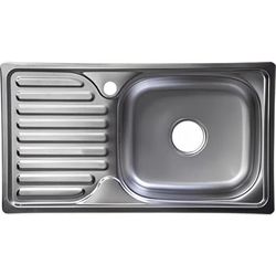 cumpără Chiuvetă bucătărie Rubano HD7642A-E incastrabila 760x420x180mm. (dreapta),inox, mat-0,8mm în Chișinău 